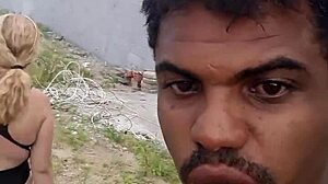 Couple Alexander in video call with big black cock blowjob and sex, blonde with big tits and ass gets monster cock.