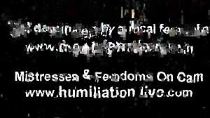 Femdom humiliates small cock in BDSM POV