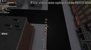 Intense virtual sex session in roblox with furry characters