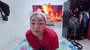 The CLOWN Who STOLE CHRISTMAS FUCKS Brunette Wife With MONSTER COCK In Big Tits Scene!