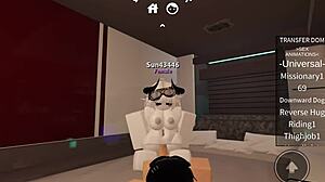 Fucking horny bitch roughly on roblox