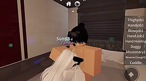 Fucking horny bitch roughly on roblox