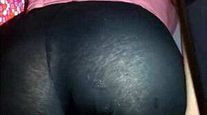 sleepover with my friend in mini black shorts