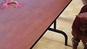 Femdom Stomps Cum Out of Slave's Cock with Barefoot Feet