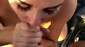 perfect blowjob with handjob and deepthroat outdoor fucking