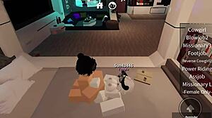 Fucking horny bitch roughly on roblox