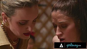 girlsway alex coal has massive squirting orgasms from femdom camp counselor in front of everyone