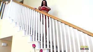 Before getting her beautiful milf face covered in jizz the busty carmella bing does anal 😍