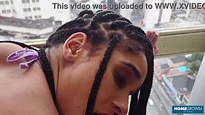 Ebony Lua Sophia Squirts Before Anal