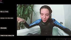 Sexy Aquafilia Moment in Bathtub