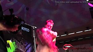 are those big tits tied and fucked outdoors with monster cock?