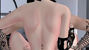 Femboy moans loudly while getting tits sucked and cum