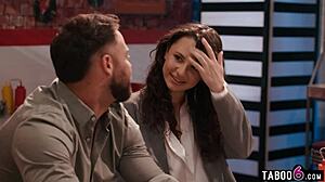 Liz Jordan, that horny petite teen, craves public sex in a diner 😏