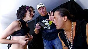 i's watchin kthylee in this hardcore amateur scene, she's got tattoos and blue eyes