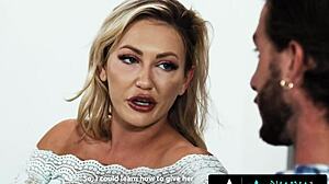 Boss's naughty lesbian wife Adira Allure fucks her wife's employee in nuru massage.