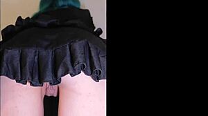 maid in uniform cosplay gets wild. teen squirts during taboo big cock play.