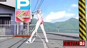 Futanari Dances While Masturbating In Mmd Mix