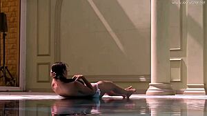 Irina russaka shows off underwater in tight outfit