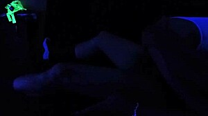 Carrie B's Blacklight Sex with Deepthroat