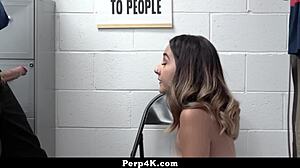 callie jacobs questioned in backroom for thieving?