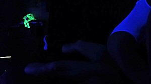 Carrie B's Blacklight Sex with Deepthroat