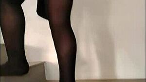 stepmom shows off in transparent skirt