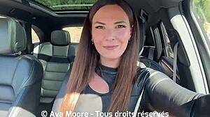 French beauty masturbates and squirts in wild woods