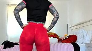 milf sheer gym tights try on melody radford gets fucked