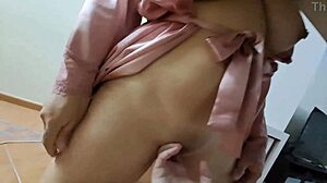 Latina Neighbor Boldly Fucks During Work Video Call, Fingering Herself Wetly While Masturbating To Creampie Climax