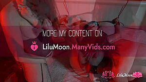 lilu moon feels sensual caressing feet in lingerie