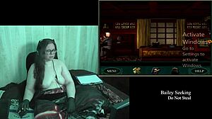 Naked BBW with tattoos and glasses