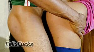 Two lesbian friends caught by stepbro, they take turns enjoying his fat dick