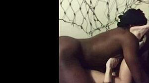 Girl Gets Intense Missionary Pounding by Big Black Cock