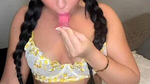 Horny British exchange student MASTURBATES to ORGASM on webcam