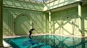 Irina russaka shows off underwater in tight outfit