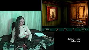 Naked BBW with tattoos and glasses