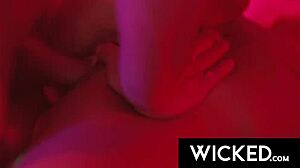 Blonde and Brunette Engage in Hot Threesome with Licking, Handjob, Riding, and Doggy in Alternate Reality