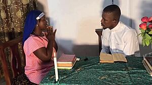 Sex before confession in homemade setting with big tits and ass