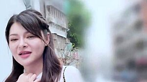 shy office lady back with cum in mouth 😳