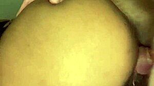 White Cock Jiggles Ebony Milf Ass Hard
