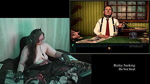 Naked BBW with tattoos and glasses