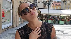 A tourist spots pornstar Dominno on the street and takes her to his hotel for a quick fuck