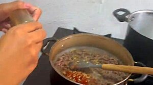 Lidi ferrari fucks amateur brazilian in kitchen episode one