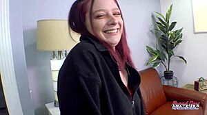 Skinny blonde and coed cutie Bella share a toy to play with.