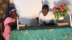 Sex before confession in homemade setting with big tits and ass