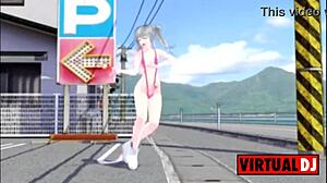 Futanari Dances While Masturbating In Mmd Mix