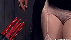 Redhead In Strait Jacket Tormented Hard!