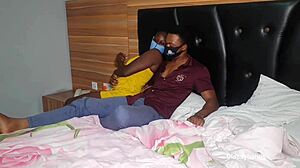 I had sex with a hook up girl during lockdown, riding her big black cock in cowgirl