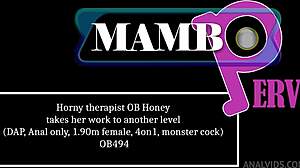 Horny therapist OB Honey takes work to another level with DAP anal in 4on1 Brazilian monster cock session