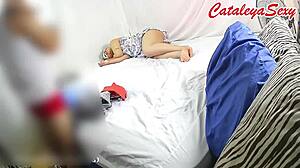 backstage of a livestream on latinmodelxxxcom model with big ass posing naked and in dresses then fucking with photographer